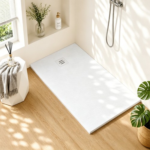 White shower tray - tray, smc