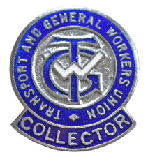 Vintage Old The Transport & General Workers Union 'Collector' Enamel Lapel Badge