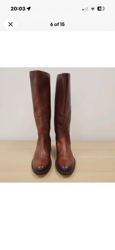 Frye tan leather boots size - leather,