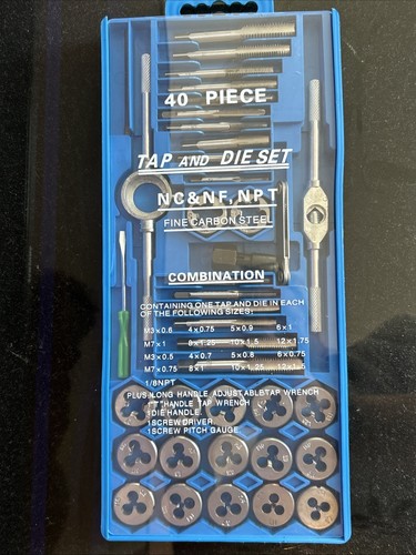 Metric tap and die - tap, set