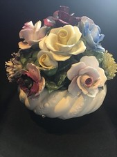 Vtg RADNOR England Porcelain Bone China Large Flowers Bouquet  6” x 7”.