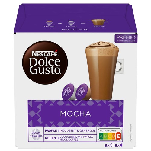 Dolce gusto mocha flavour pods - mocha,
