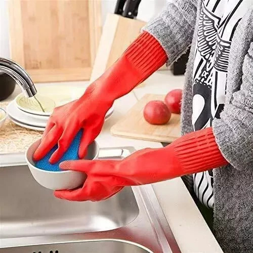 Large rubber gloves - large, latex