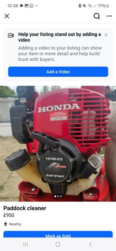 Paddock cleaner vacuum honda - cleaner,