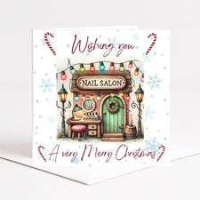 Nail salon christmas Card