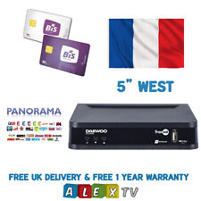 Bis TV Panorama 12 Months Card plus Satellite HD Receiver  for French TV 5" West