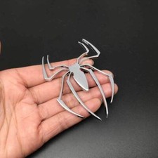 3D Metal Silver Chrome Spider