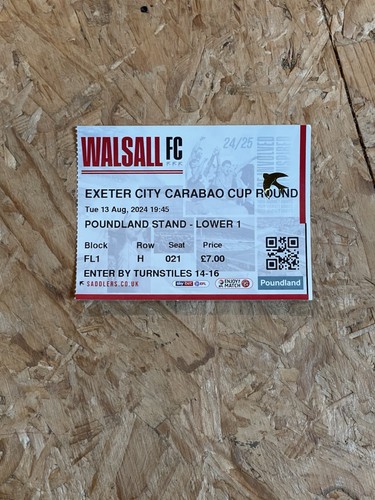 Walsall exeter city league - city,