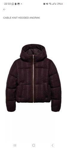 Zara brown puffer - brown, women