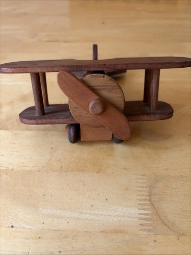 Vintage wooden toy aeroplane - wooden,