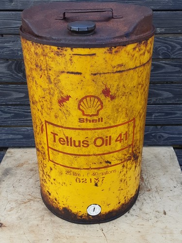 Vintage shell oil - vintage, drum