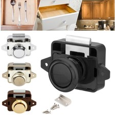 Push Button Cupboard Drawer Door Catch Lock Motorhome Campervan Latch Knob Lock