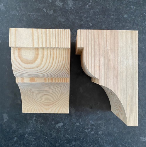 Wooden corbels pair - pair, shelf