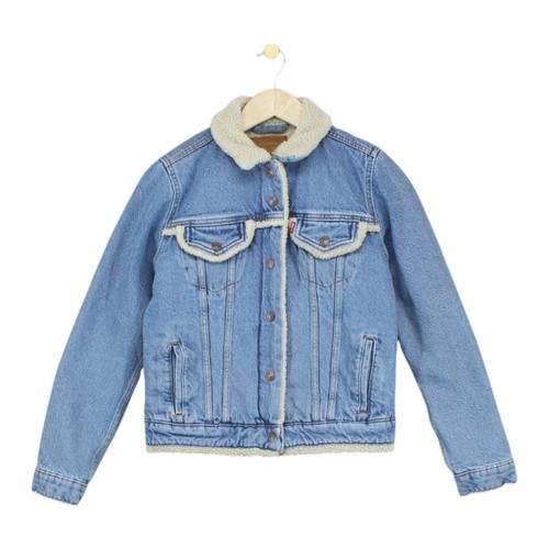 Levis denim sherpa jacket - denim,