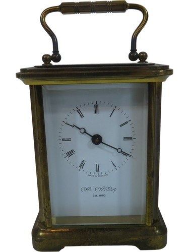 Widdop brass desk clock - desk,