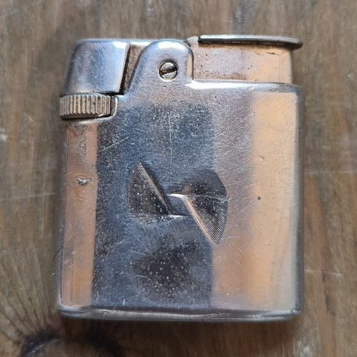 Vintage metal silver pocket - metal,