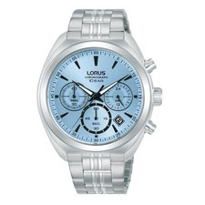 Lorus Watch RT385KX9 Mens Chronograph Pale Blue Dial Stainless Steel RRP £99.99