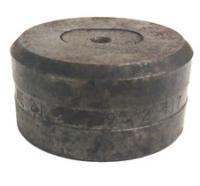 IRONWORKER OBLONG PUNCH PRESS DIE 19/32" WIDE 29/32" LONG OD 2" HEAD HEIGHT 1"