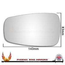 Right Hand Drivers Side Rover P6 Wingard Convex Wing Door Mirror Glass