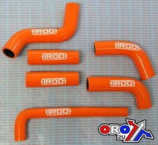 HOSE SET/6 EXC450-525 ORANGE, SILICONE RADIATOR 04-07 KTM, IROD 010041