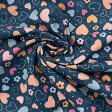 HEARTS BRUSHED COTTON FLANNEL
