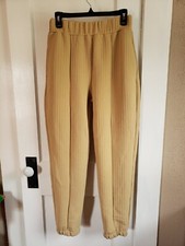 Topshop quilted joggers Sweatpants BEIGE US SIZE 4-6 NWT made in Turkey