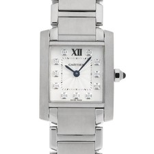 Cartier Tank Francaise SM 11P Diamond WE110006 second hand Women