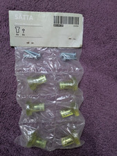 IKEA Satta 6 Door Cabinet Knobs New Clear Green. Plastic
