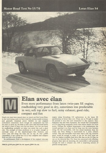 Lotus elan original 1970 uk - lotus,