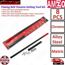 Universal Timing Serpentine Belt Tension Tensioner Setting Tool Kit 1/2" 3/8" 8x