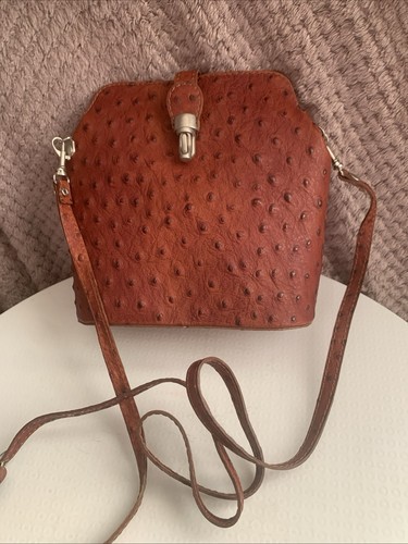 Ostrich leather shoulder bag - ostrich,
