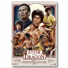 Bruce Lee Enter The Dragon Movie Artwork Printed on Aluminium Metal Sign