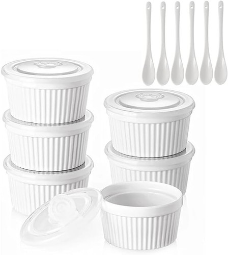 Pack ramekins with lids 8oz - pack,