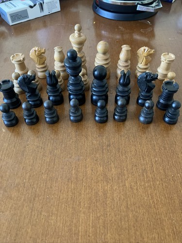 Antique chess set complete - chess,