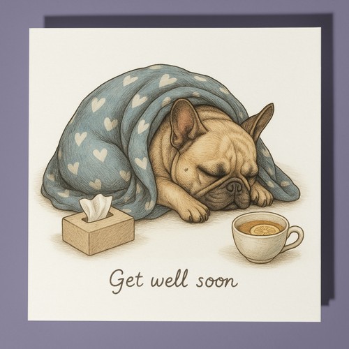 French bulldog get well soon - bulldog,