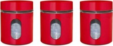 Set of 3 Canisters Tea Coffee