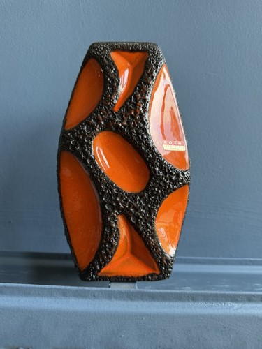Roth keramik vase - keramik, lava