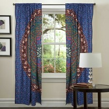 Curtain Indian Mandala Tapestry Wall Hippie Hanging Bohemian Window Door Curtain
