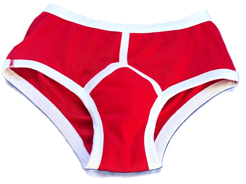 Mens red ribbed - red,