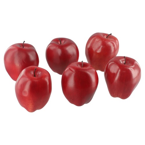 6pcs artificial red delicious - artificial,