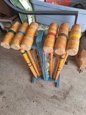 Vintage Wood Croquet Set