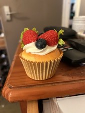 Fake Cupcake With Fake Fruit 