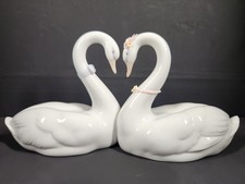 Lladro Spain 1998 porcelain "Endless Love" 6585 swan couple figurine READ