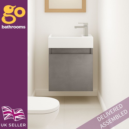Grey small bathroom - grey, &
