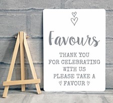 A5 Wedding Favour Metal Table