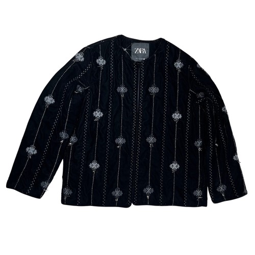 Zara beaded velvet jacket - zara,