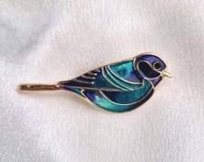 Vintage Style Enamel Bird