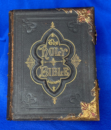 Huge antique family holy bible - holy,