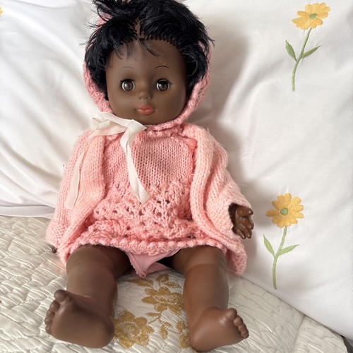 Vintage black doll - doll, sleeping