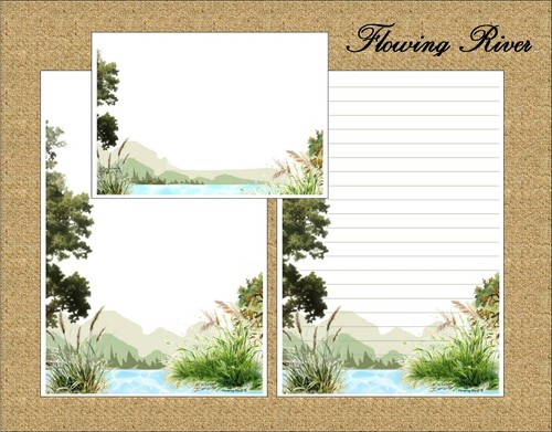 Flowing river a5 writing - 'flowing,
